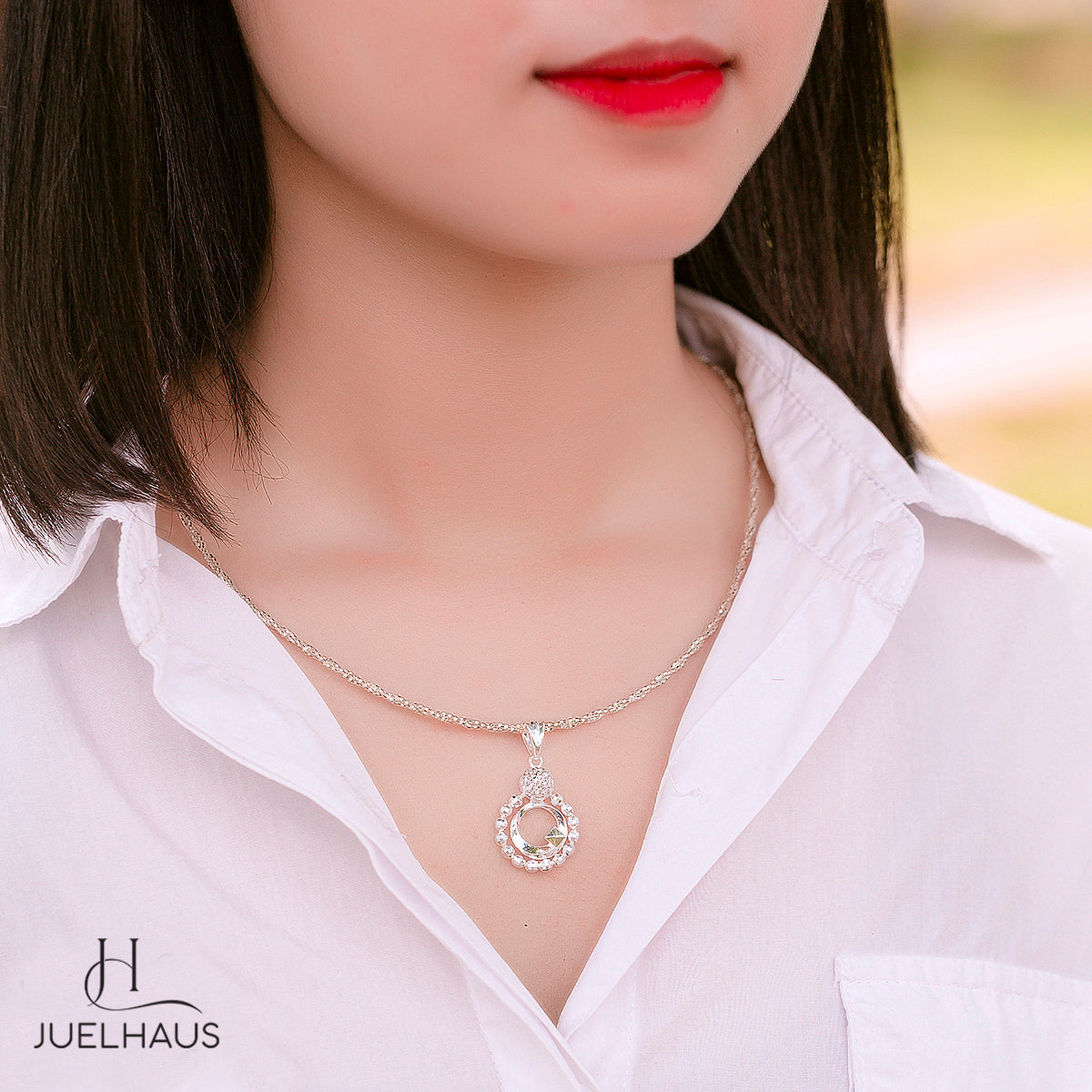 JUELHAUS S925 Silver Necklace For Women 2 Twists High-Class Luxurious Attractive