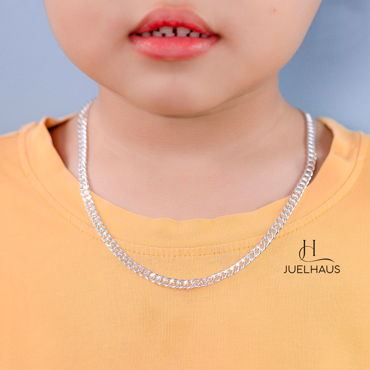 JUELHAUS Silver Necklace Gift for Son Traditional Single Chain Style All Sizes Simple, Durable, Beautiful and Bright Over Time