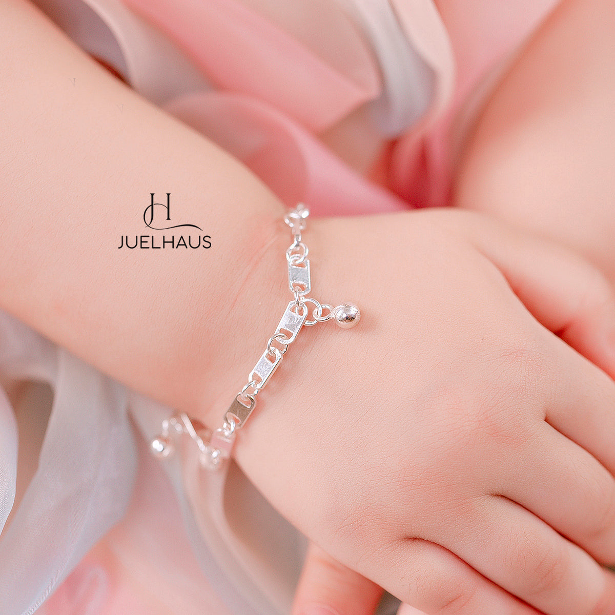 JUELHAUS Silver Bracelets for Children to Wear on Foot and Wrist in All Styles with Funny and Lovely Ringing Bells