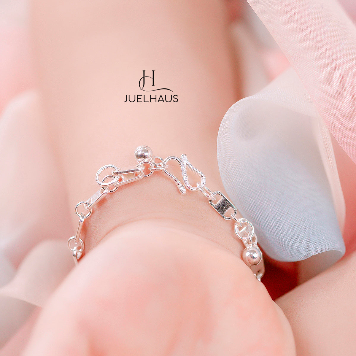 JUELHAUS Silver Bracelets for Children to Wear on Foot and Wrist in All Styles with Funny and Lovely Ringing Bells