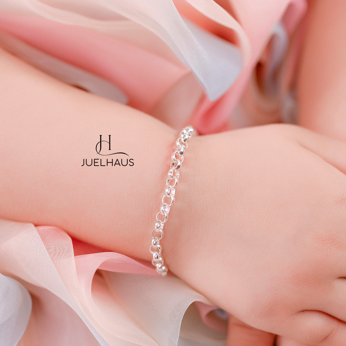 JUELHAUS Silver Bracelets for Children to Wear on Foot and Wrist in All Styles with Funny and Lovely Ringing Bells
