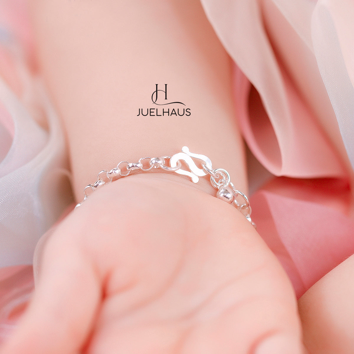 JUELHAUS Silver Bracelets for Children to Wear on Foot and Wrist in All Styles with Funny and Lovely Ringing Bells