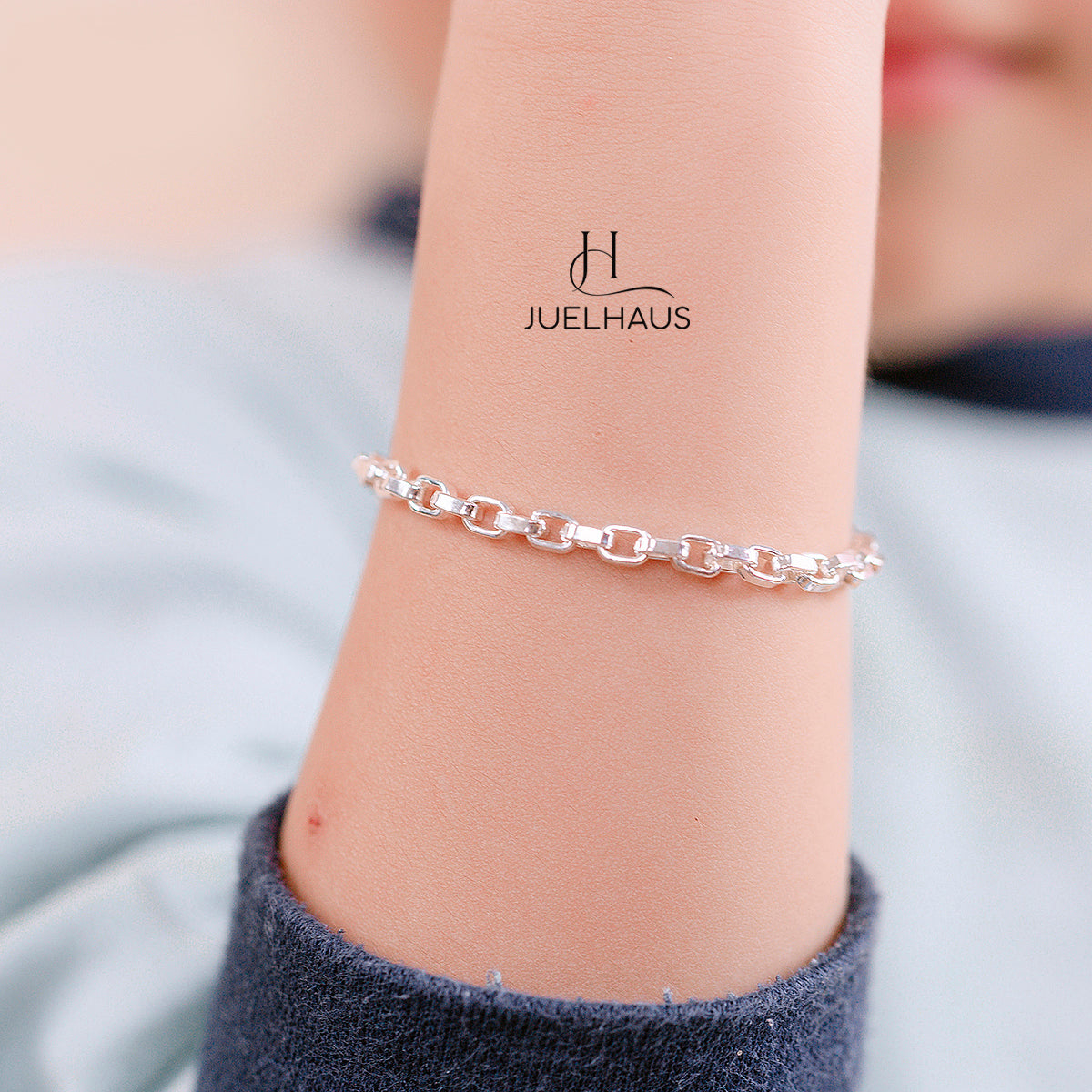 JUELHAUS Silver Bracelets for Children to Wear on Foot and Wrist in All Styles with Funny and Lovely Ringing Bells