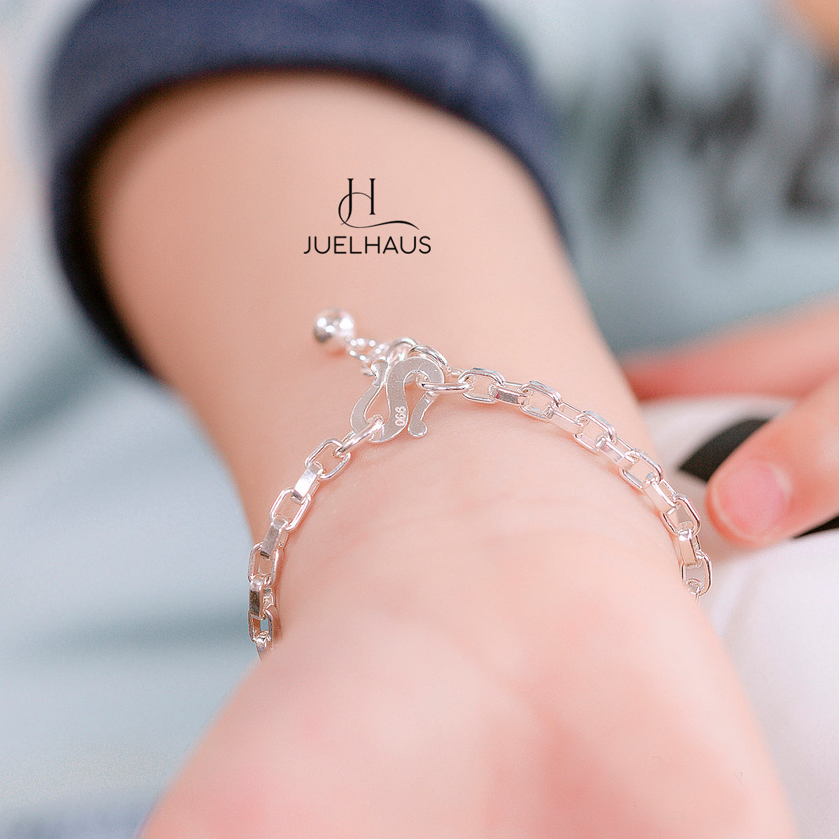 JUELHAUS Silver Bracelets for Children to Wear on Foot and Wrist in All Styles with Funny and Lovely Ringing Bells