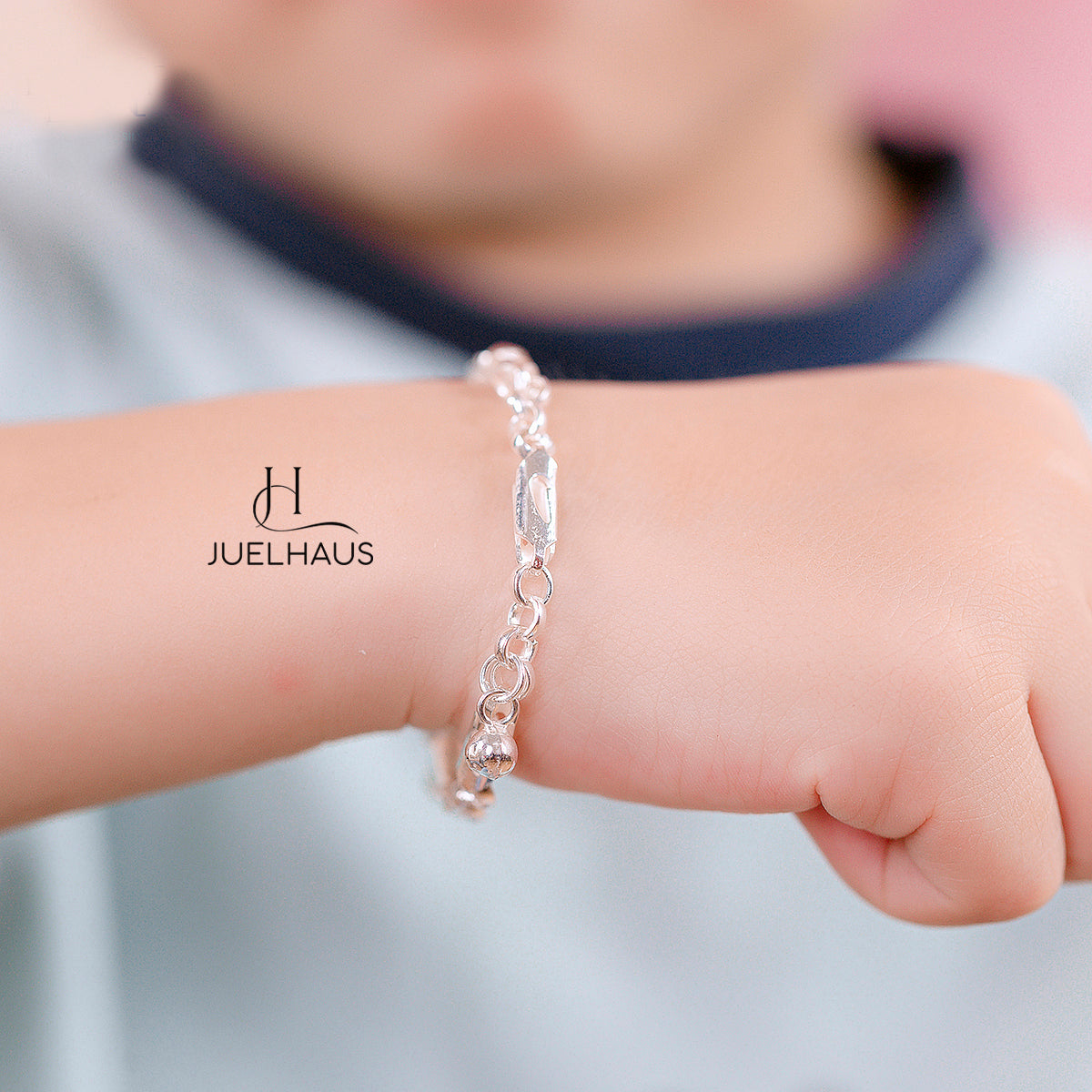 JUELHAUS Silver Bracelets for Children to Wear on Foot and Wrist in All Styles with Funny and Lovely Ringing Bells