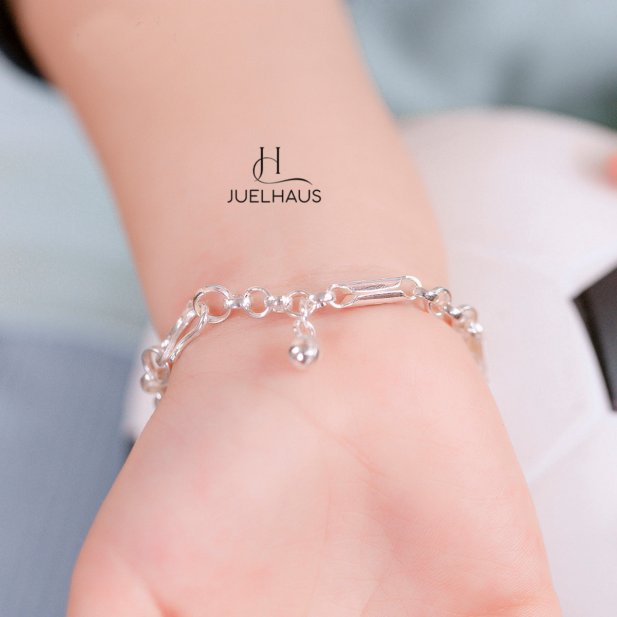 JUELHAUS Silver Bracelets for Children to Wear on Foot and Wrist in All Styles with Funny and Lovely Ringing Bells