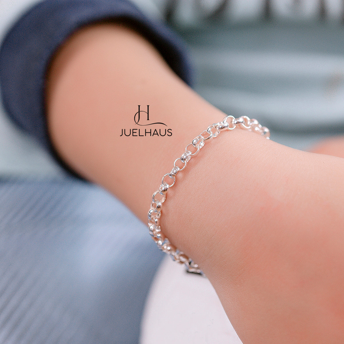 JUELHAUS Silver Bracelets for Children to Wear on Foot and Wrist in All Styles with Funny and Lovely Ringing Bells