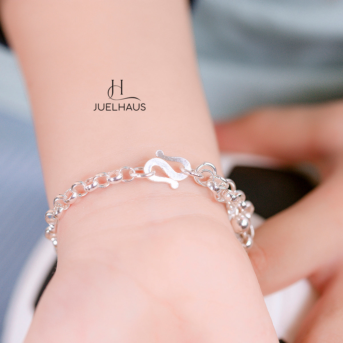 JUELHAUS Silver Bracelets for Children to Wear on Foot and Wrist in All Styles with Funny and Lovely Ringing Bells