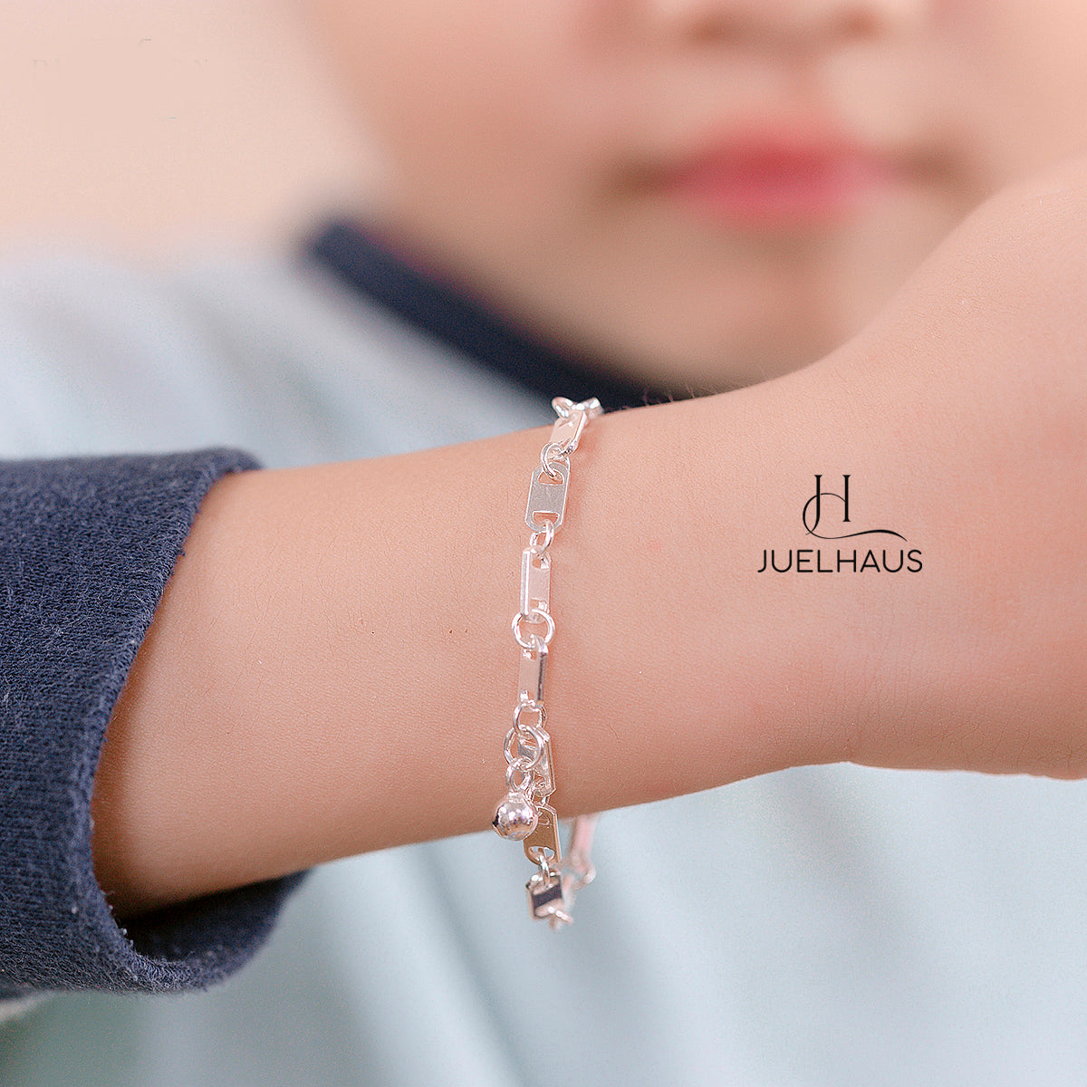 JUELHAUS Silver Bracelets for Children to Wear on Foot and Wrist in All Styles with Funny and Lovely Ringing Bells