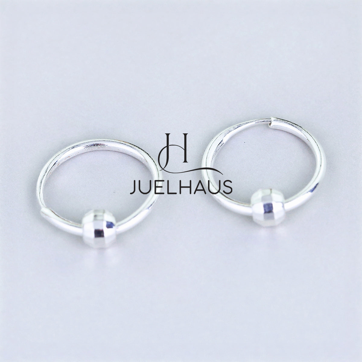 JUELHAUS Smooth Round Silver Earrings for Babies or New Earrings