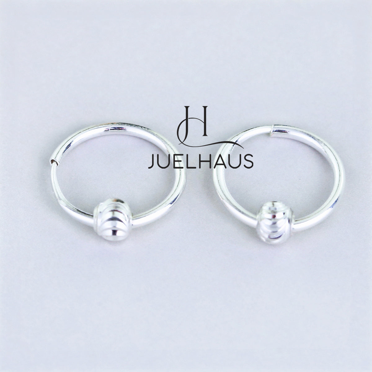 JUELHAUS Smooth Round Silver Earrings for Babies or New Earrings