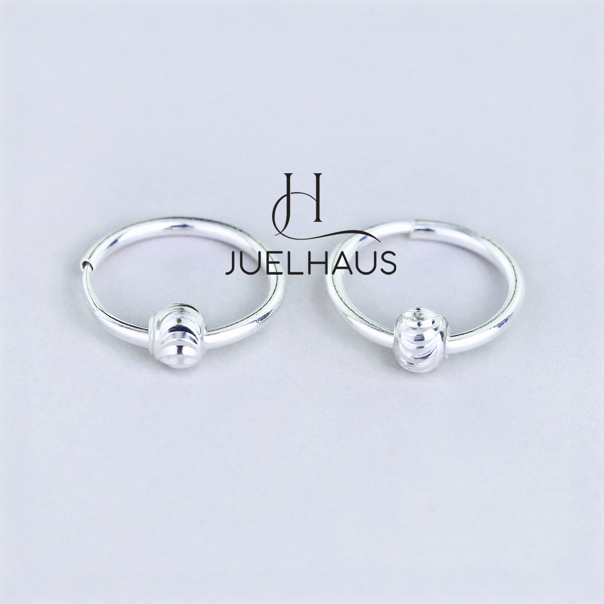 JUELHAUS Smooth Round Silver Earrings for Babies or New Earrings