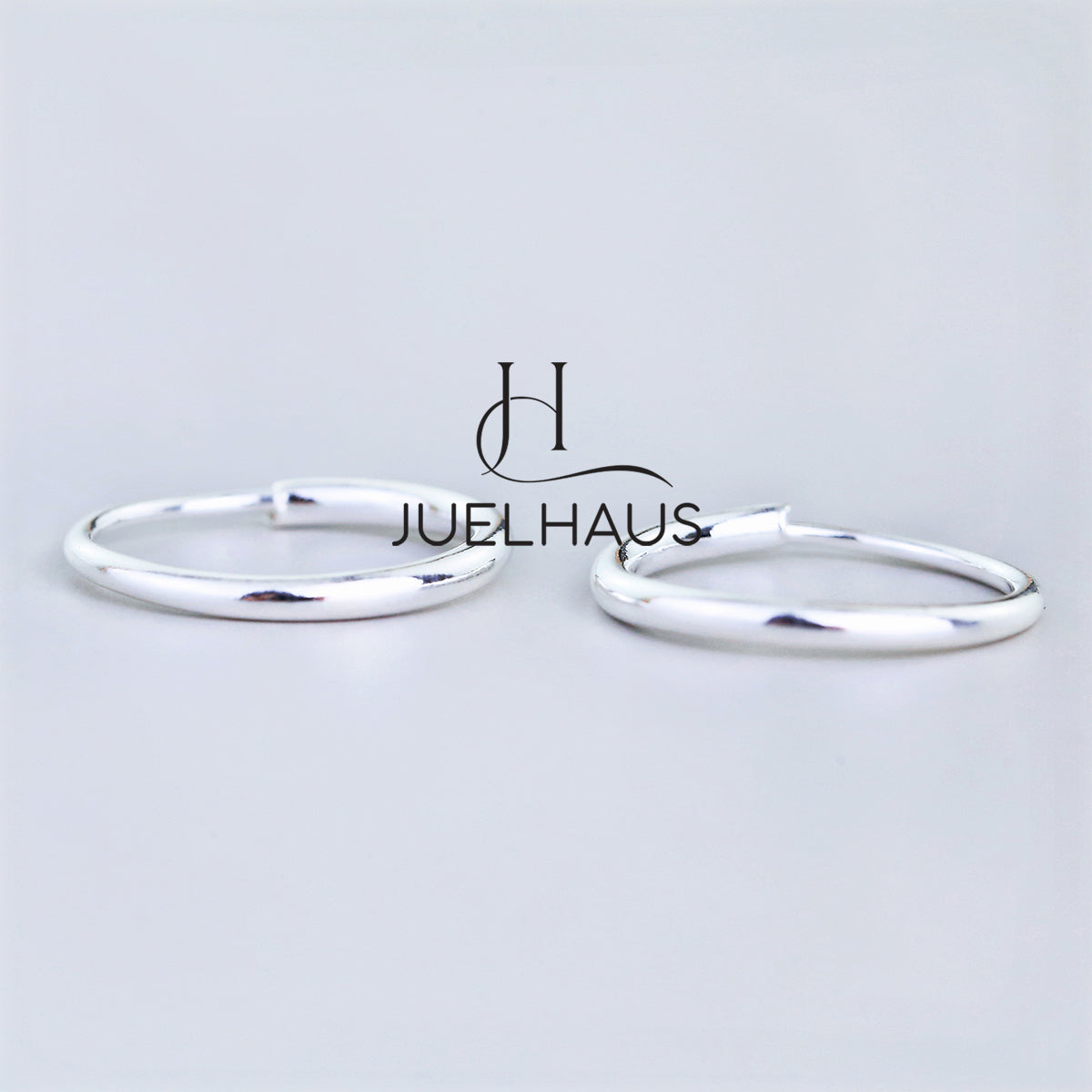 JUELHAUS Smooth Round Silver Earrings for Babies or New Earrings