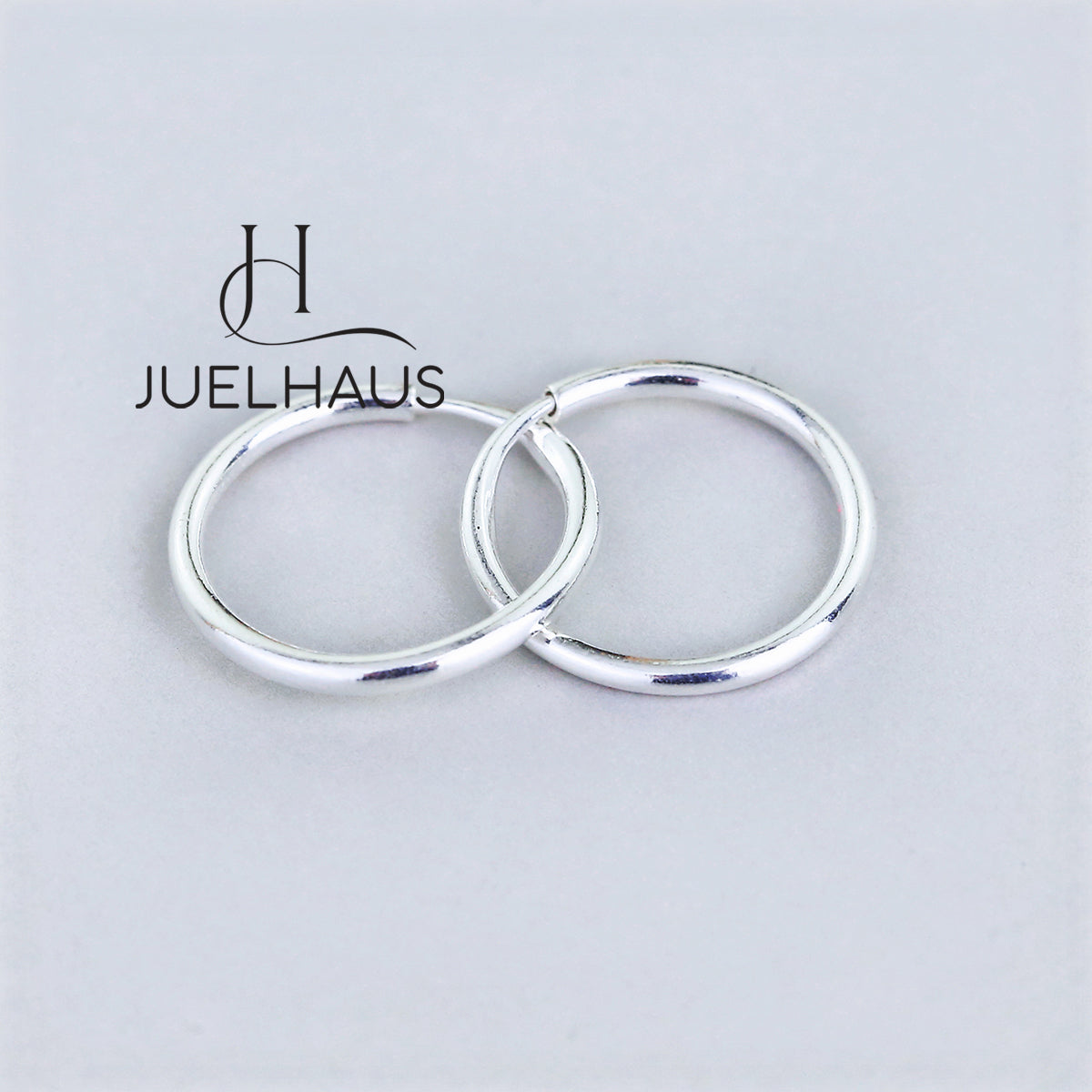 JUELHAUS Smooth Round Silver Earrings for Babies or New Earrings