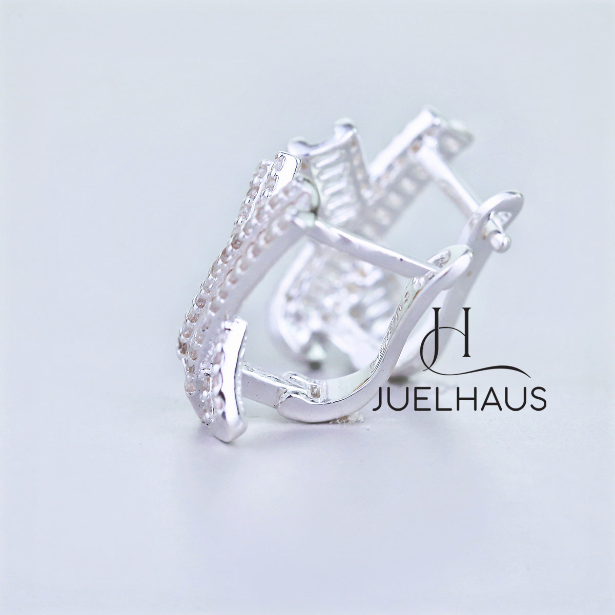 JUELHAUS Silver Earrings as a Gifted to boyfriend's mother S950 High-end X Style with Outstanding Luxurious Crystal