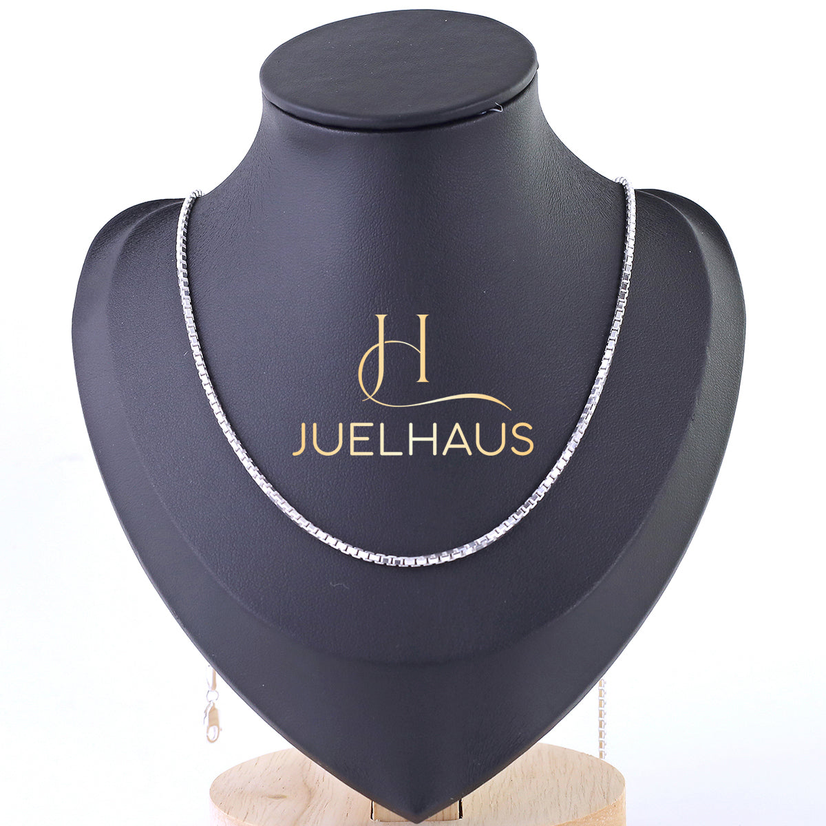 JUELHAUS Silver Necklace for Children S925 Super Soft Square Noodles, Easy to Combine with Face Wear