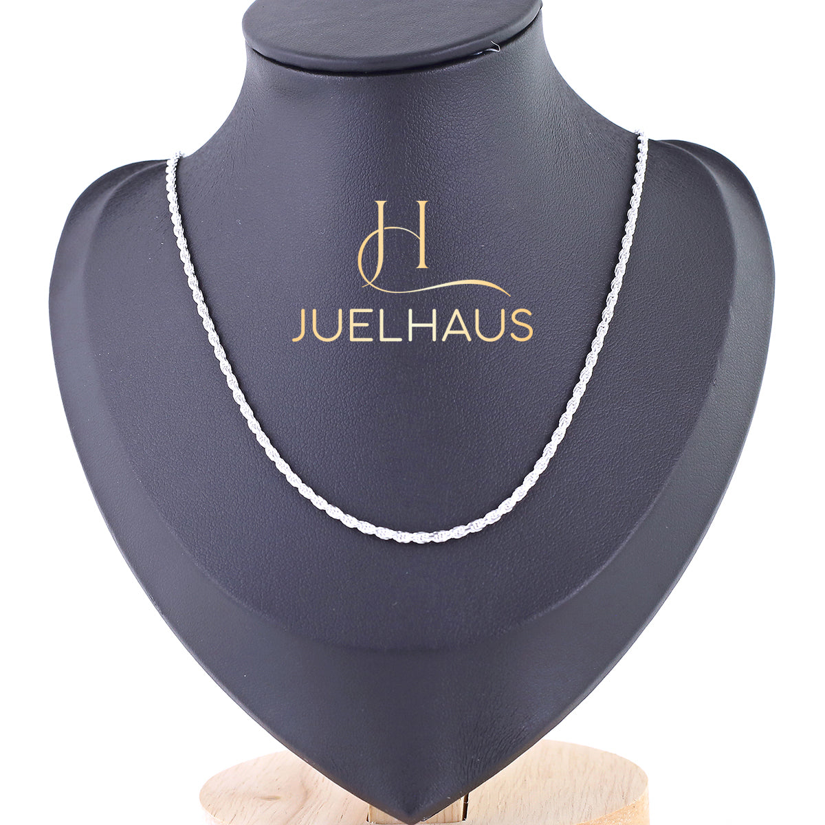 JUELHAUS S925 Italian Silver Necklace for Children, Super Durable and Sturdy Rope Shape