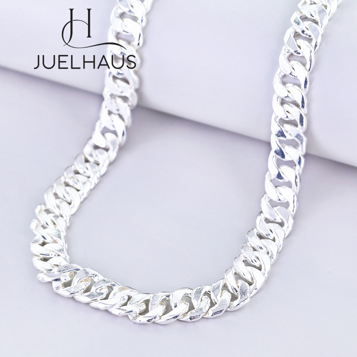 JUELHAUS Silver Necklace Gift for dad, Single Chain Style, All Sizes, Simple, Outstanding, Durable and Bright Over Time
