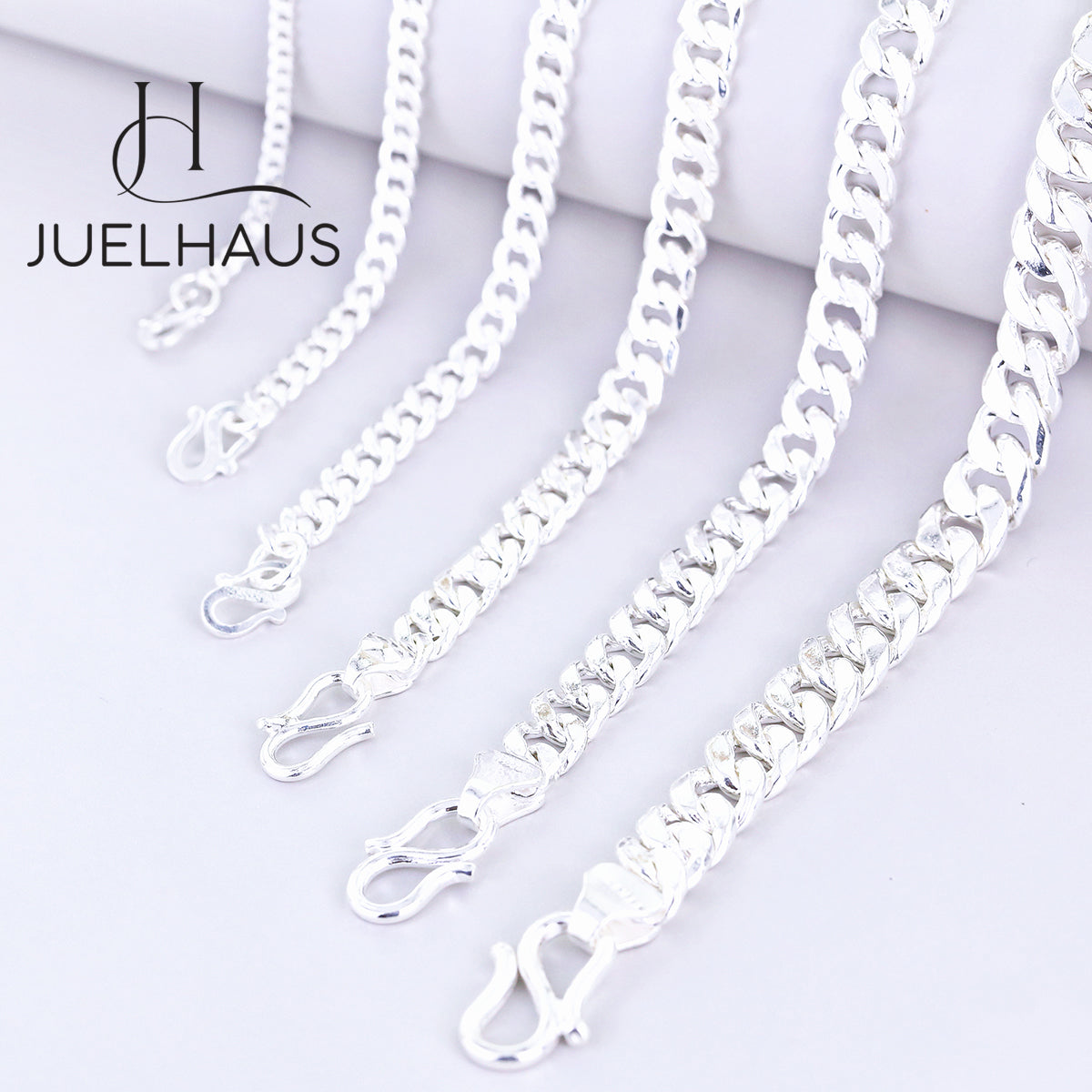 JUELHAUS Silver Necklaces for boyfriend's mother, Traditional Single Chain Style, All Sizes, Simple, Durable, Beautiful and Bright Over Time
