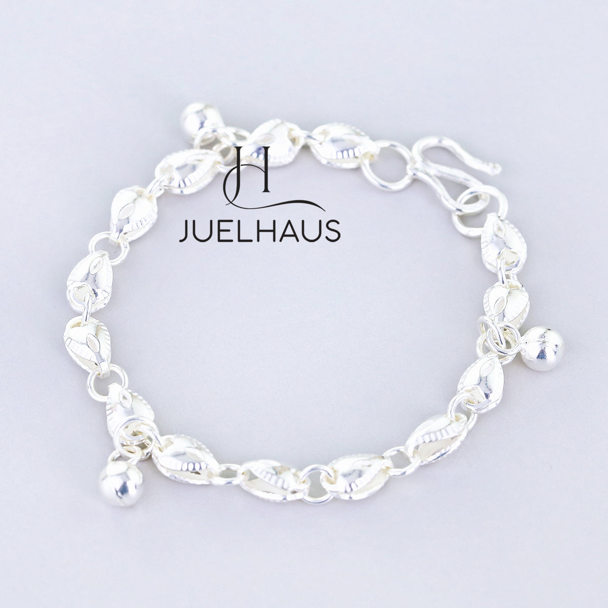 JUELHAUS Silver Bracelets for Children to Wear on Foot and Wrist in All Styles with Funny and Lovely Ringing Bells