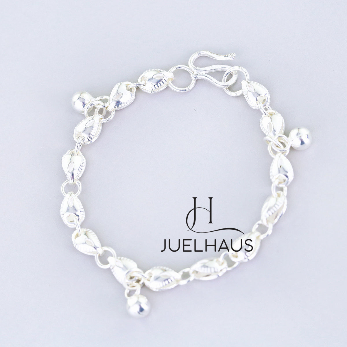 JUELHAUS Silver Bracelets for Children to Wear on Foot and Wrist in All Styles with Funny and Lovely Ringing Bells