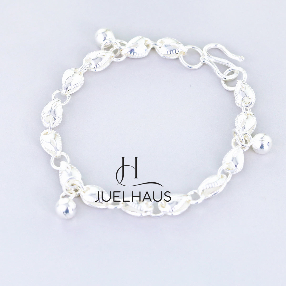JUELHAUS Silver Bracelets for Children to Wear on Foot and Wrist in All Styles with Funny and Lovely Ringing Bells