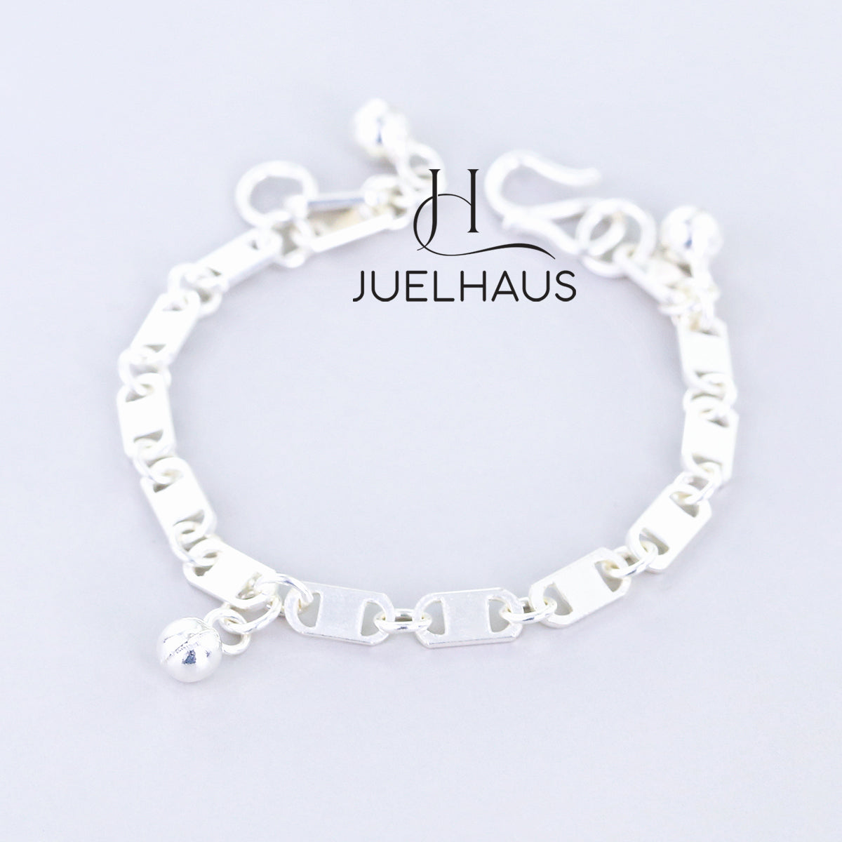 JUELHAUS Silver Bracelets for Children to Wear on Foot and Wrist in All Styles with Funny and Lovely Ringing Bells