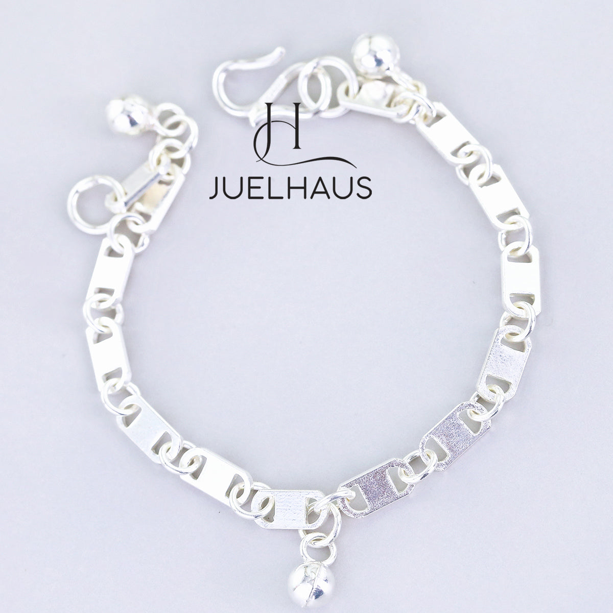 JUELHAUS Silver Bracelets for Children to Wear on Foot and Wrist in All Styles with Funny and Lovely Ringing Bells
