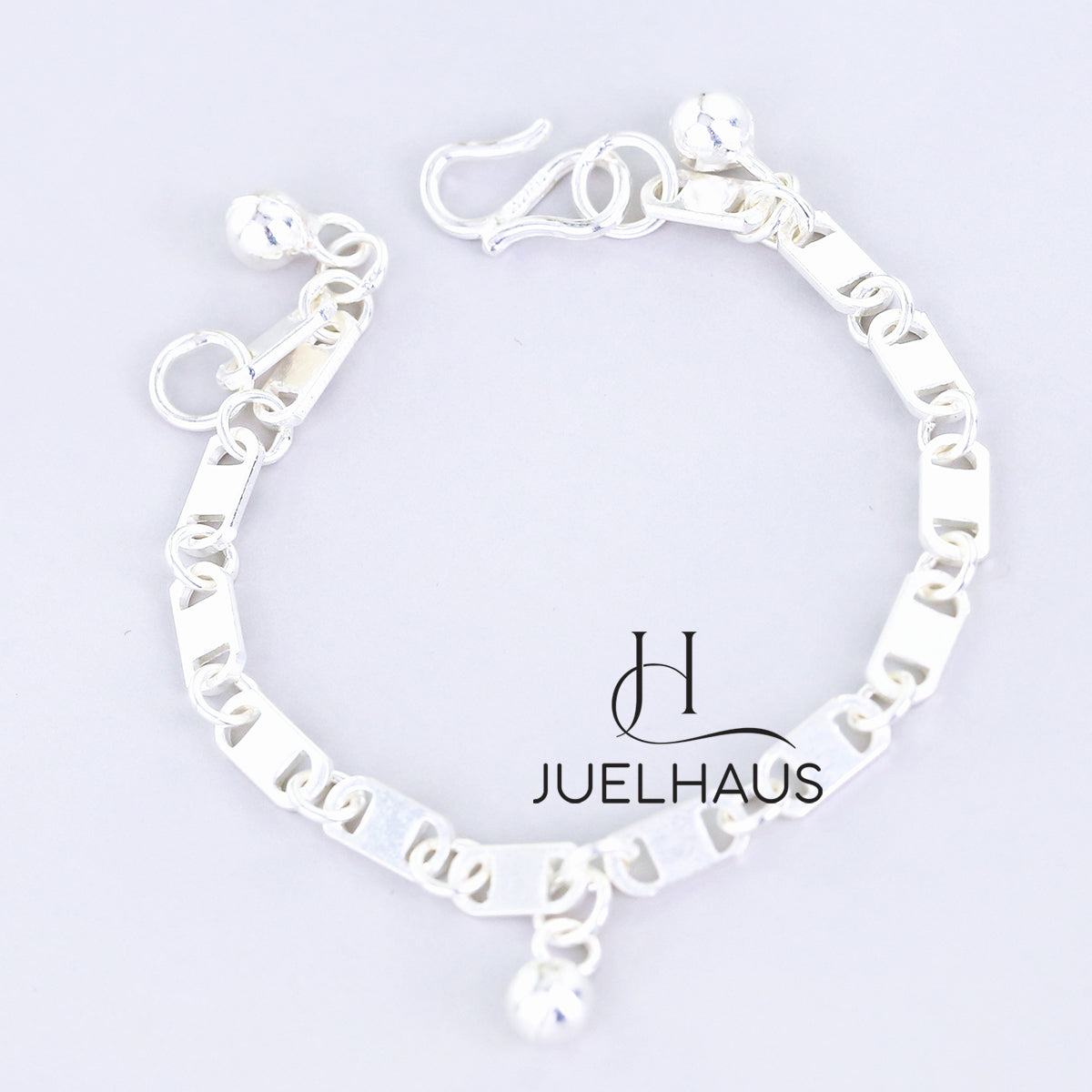 JUELHAUS Silver Bracelets for Children to Wear on Foot and Wrist in All Styles with Funny and Lovely Ringing Bells
