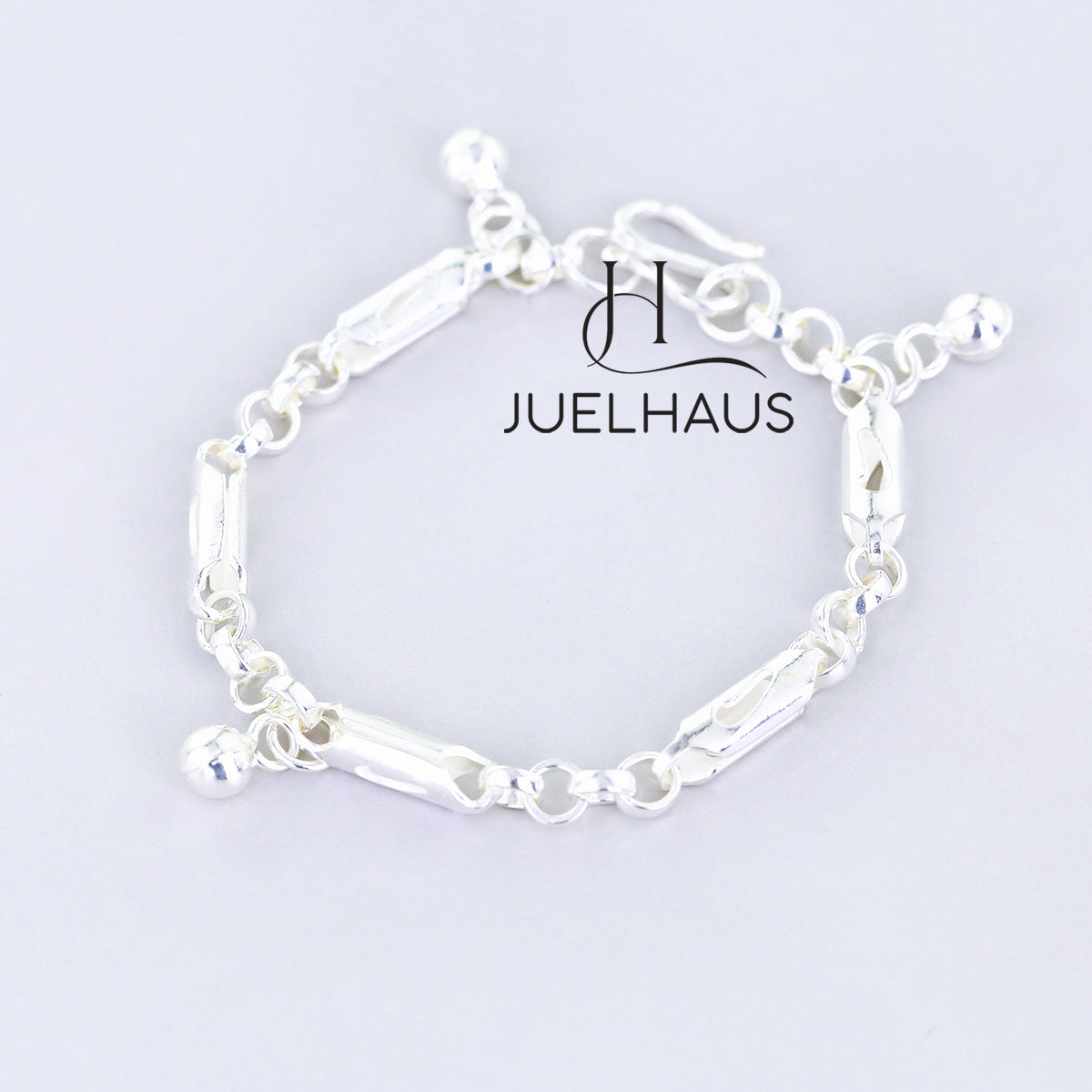 JUELHAUS Silver Bracelets for Children to Wear on Foot and Wrist in All Styles with Funny and Lovely Ringing Bells