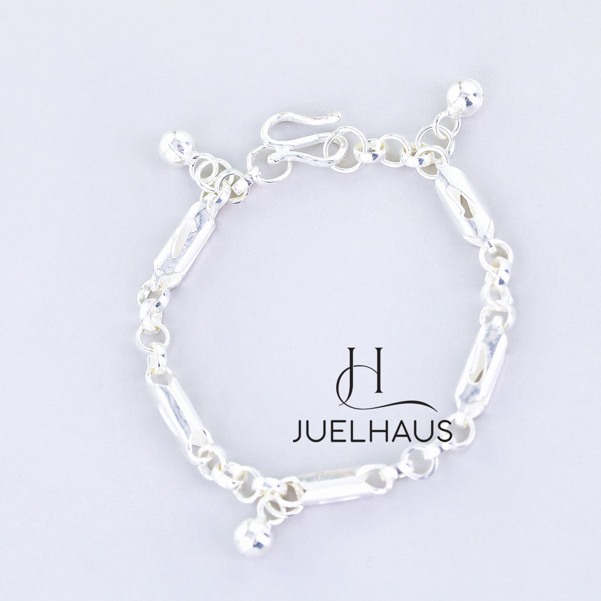 JUELHAUS Silver Bracelets for Children to Wear on Foot and Wrist in All Styles with Funny and Lovely Ringing Bells
