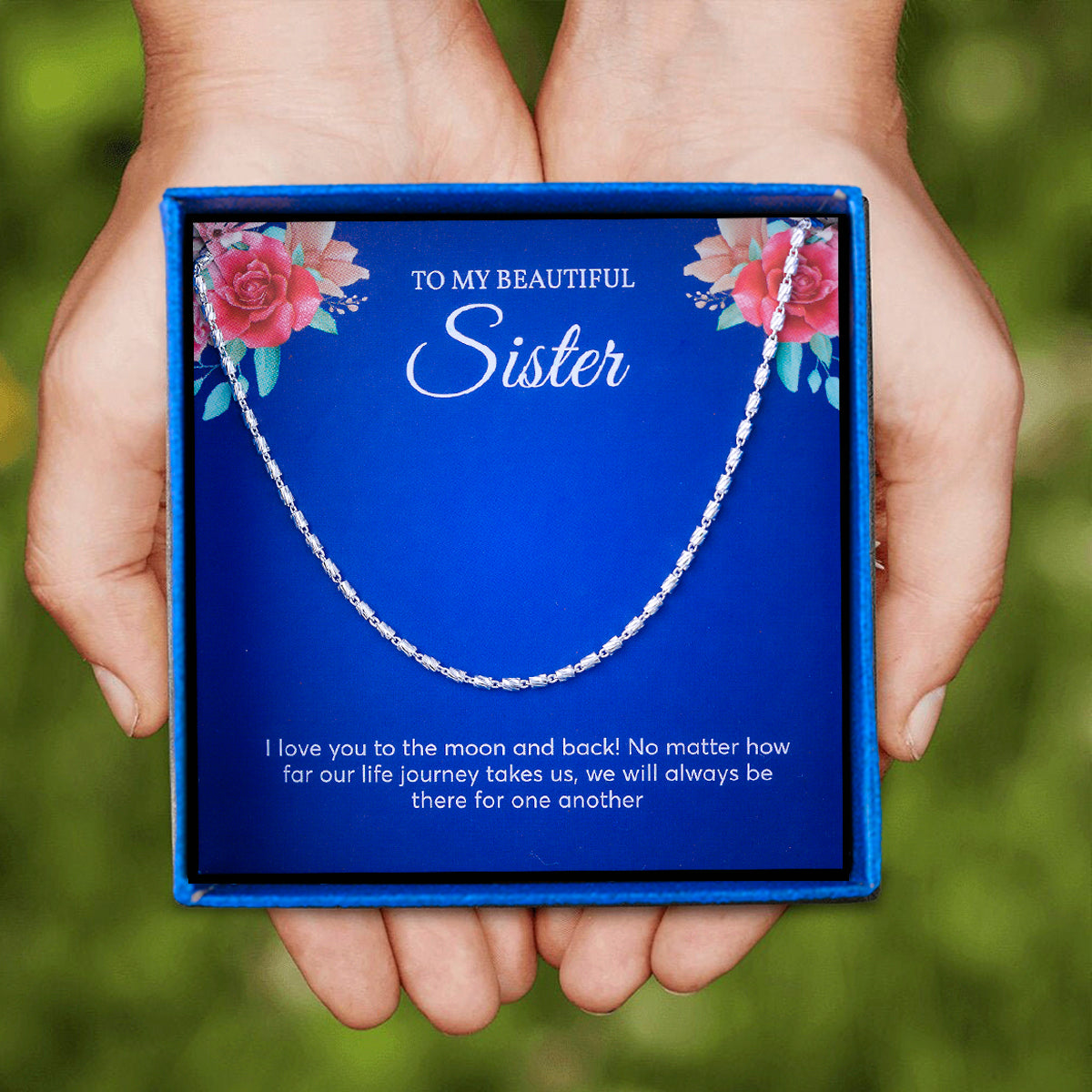 JUELHAUS Silver Necklace Gift for sisters S925 Italian Style Super Bright Stylized Bar Chain