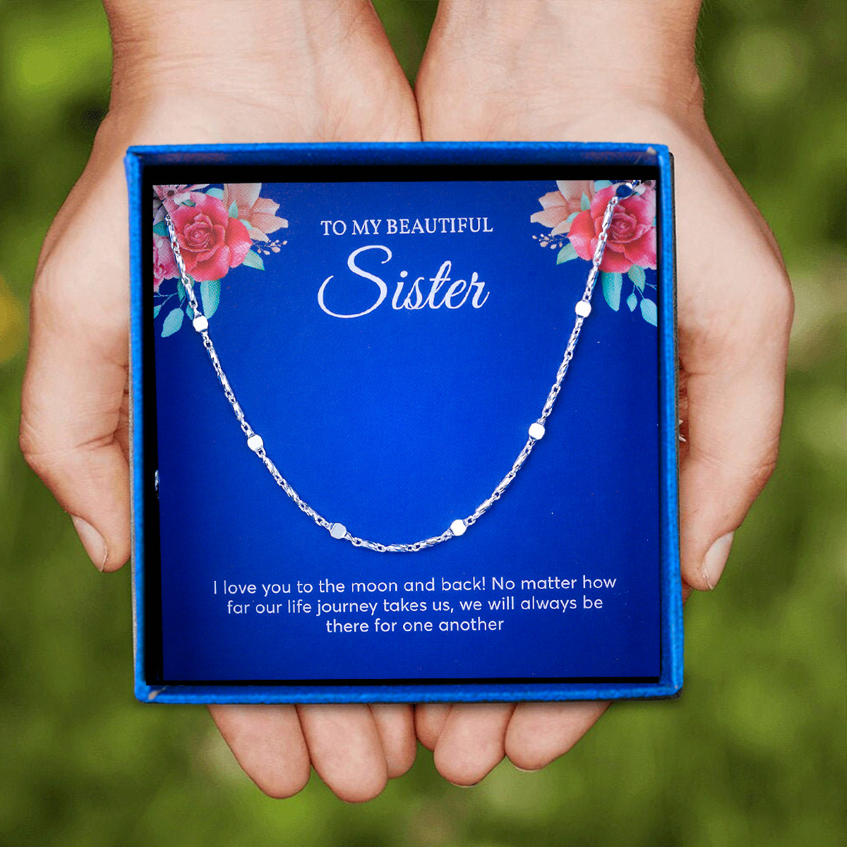 JUELHAUS Silver Necklace Gift for sisters S925 Italian Style Super Bright Stylized Bar Chain
