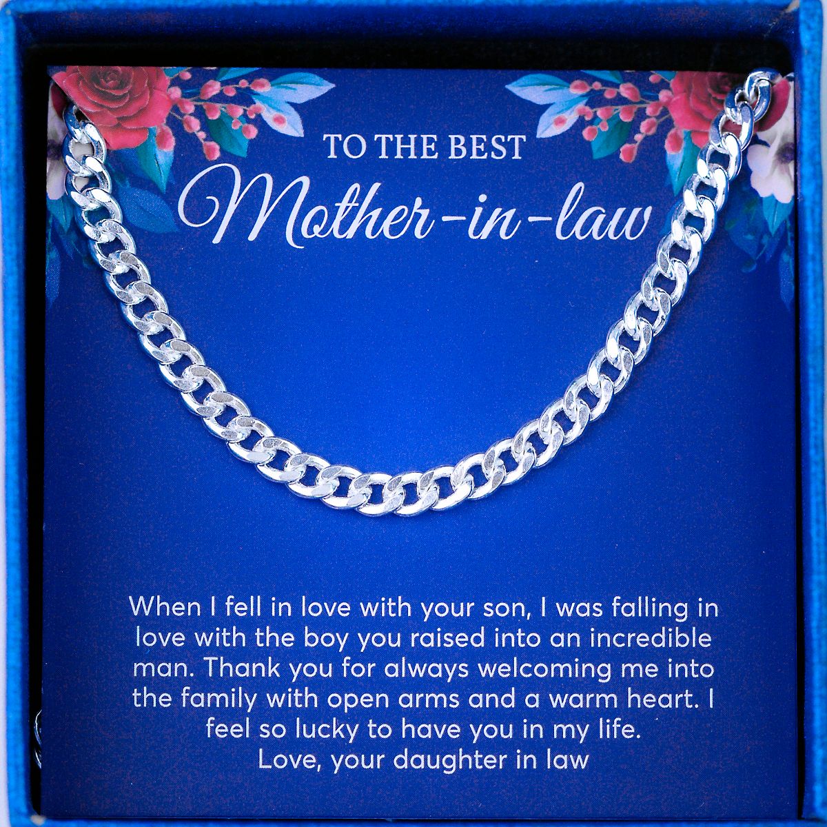 JUELHAUS Silver Necklaces for mother-in-law, Traditional Single Chain Style, All Sizes, Simple, Durable, Beautiful and Bright Over Time