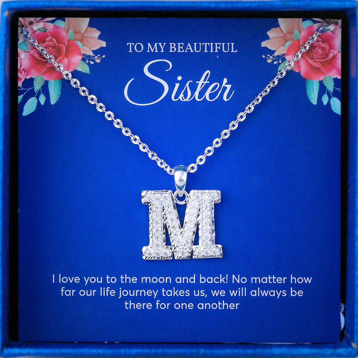 JUELHAUS Silver Pendant Gift for sisters Letter Shaped Hook, Plain, No Stone, Simple and Personalized
