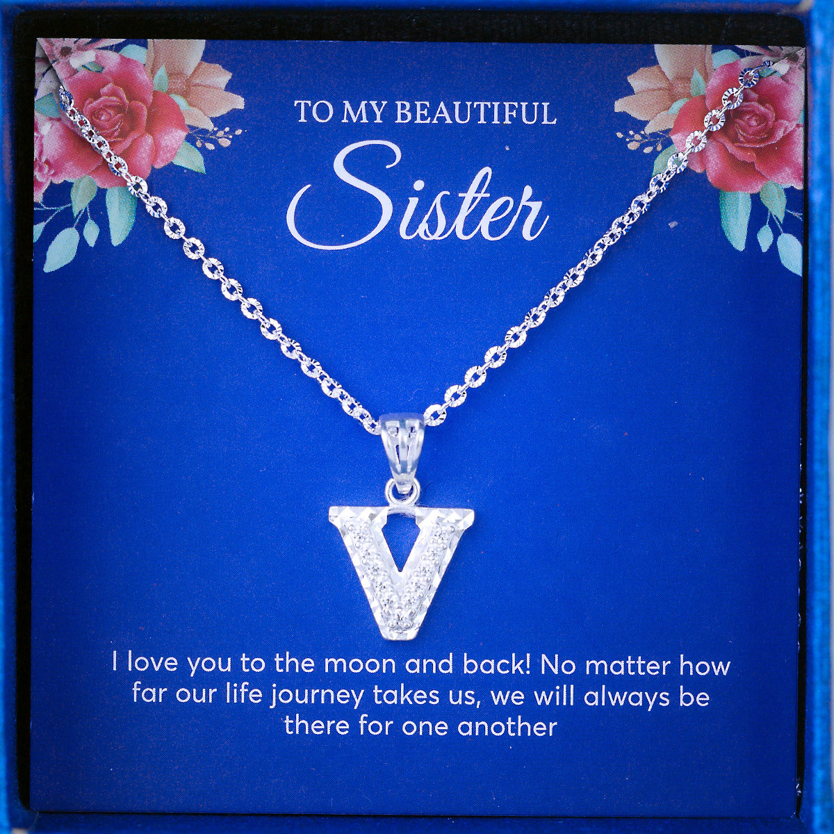 JUELHAUS Silver Pendant Gift for sisters Letter Shaped Hook, Plain, No Stone, Simple and Personalized