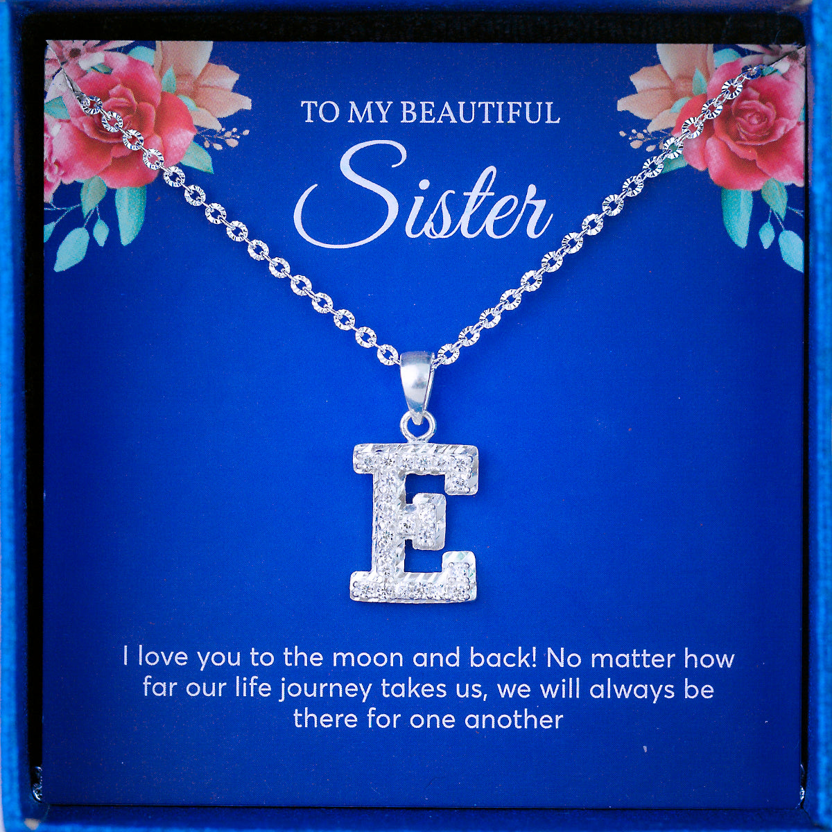 JUELHAUS Silver Pendant Gift for sisters Letter Shaped Hook, Plain, No Stone, Simple and Personalized