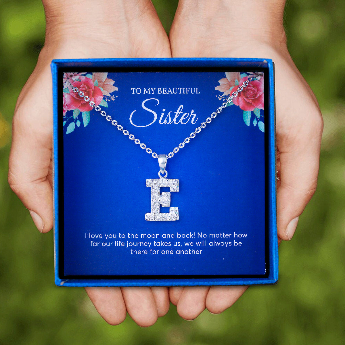 JUELHAUS Silver Pendant Gift for sisters Letter Shaped Hook, Plain, No Stone, Simple and Personalized