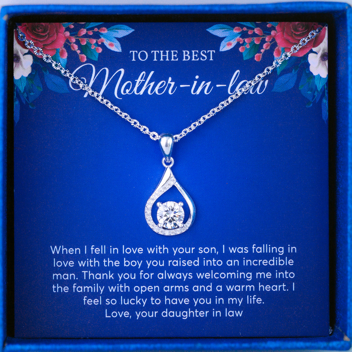 JUELHAUS Luxirious Drop of Water Shape Pendant for Women S990 Fine Sterling Silver Great Jewelry Gifted to mother-in-law