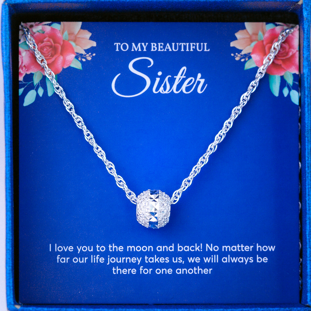 JUELHAUS Sterling Silver Necklace Gift for sisters S990 Pure Round 8-Cup Ball Pendant with Beautiful Small Stone