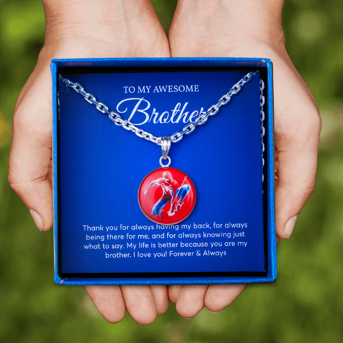 JUELHAUS Silver Necklace Gift for brother S990 Pure Spider-Man Spiderman Movie Version Healthy and Playful