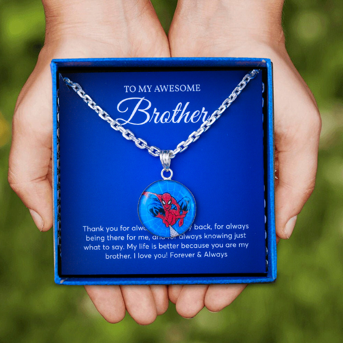 JUELHAUS Silver Necklace Gift for brother S990 Pure Spider-Man Spiderman Movie Version Healthy and Playful