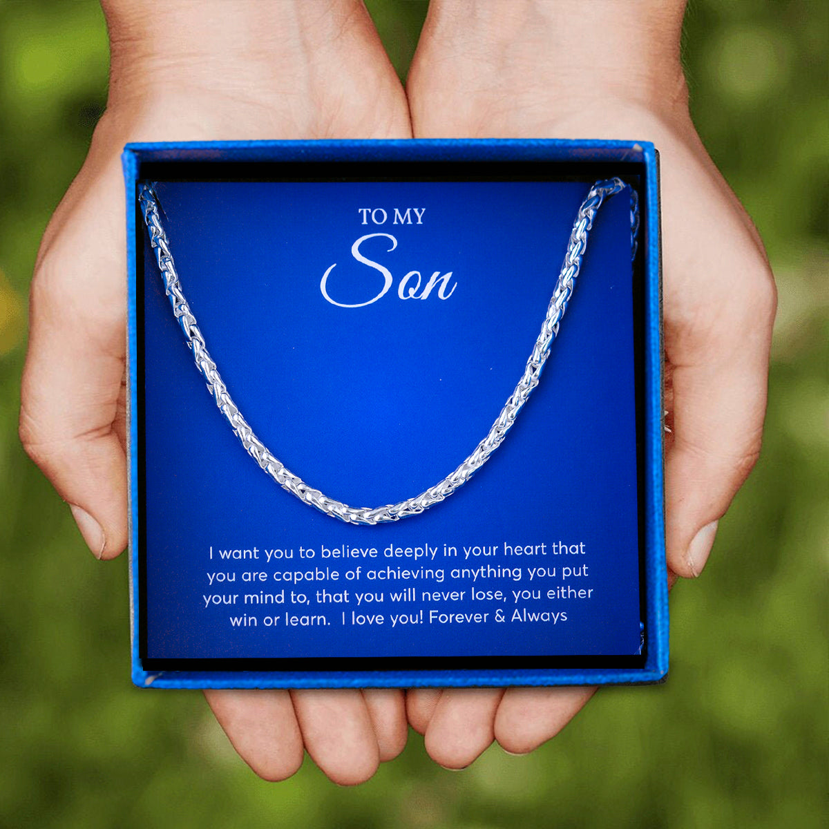 JUELHAUS Silver Necklace Gift for Son Coconut String Style, Durable and Solid, Comfortable to Wear for Your Baby