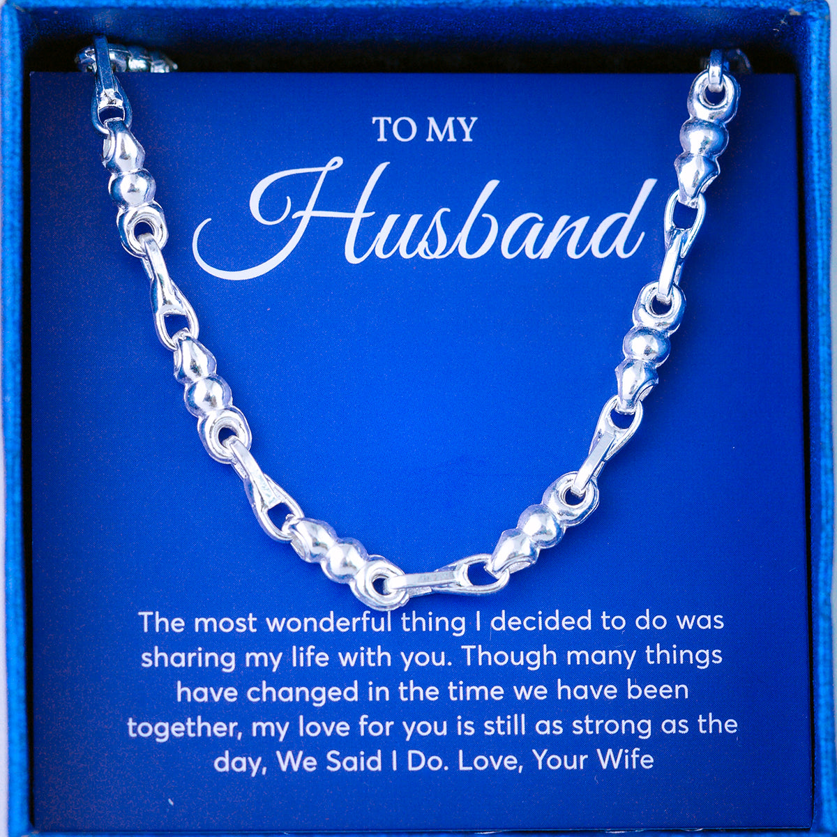 JUELHAUS Silver necklace given to husband, hollow cast, super light, similar to western gold chain