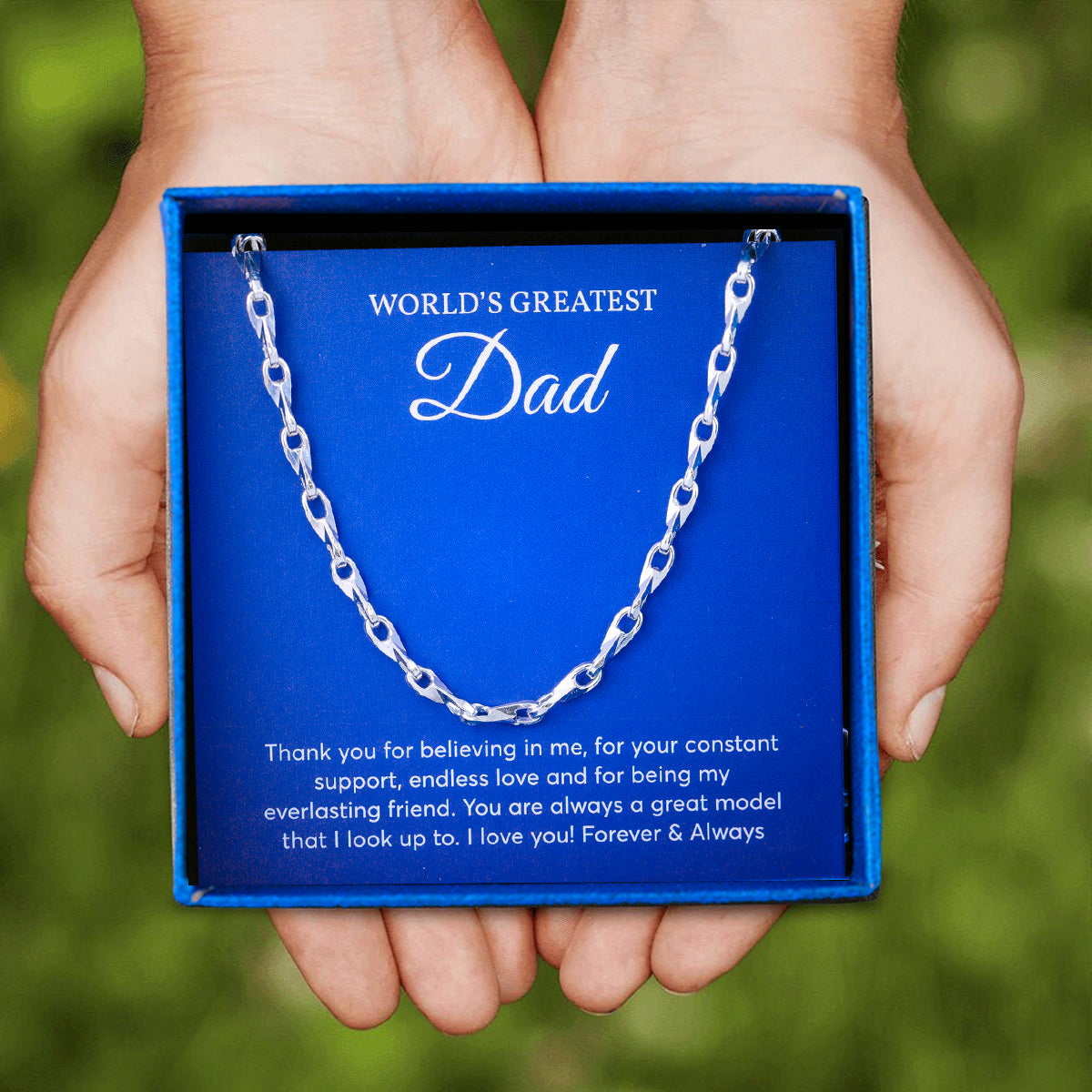 JUELHAUS Silver Necklace Gift for dad with 18.75g Small Solid Threads, Super Solid, Super Durable, Easy to Combine and Wear on Faces