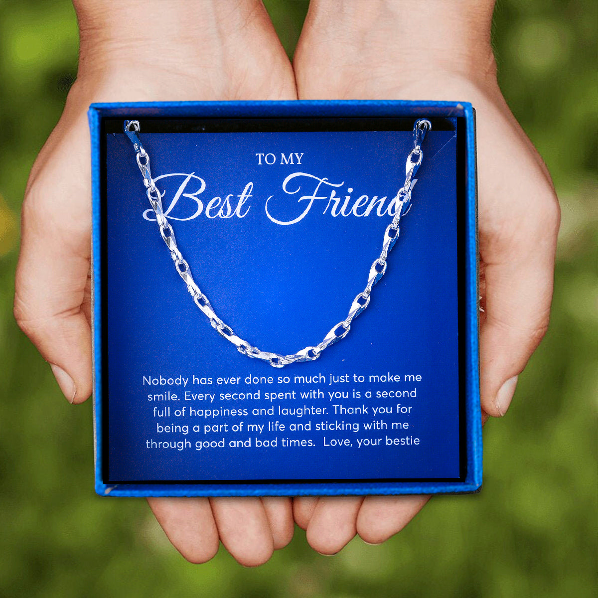 JUELHAUS Silver Necklace Gift for Best friend with 18.75g Small Solid Threads, Super Solid, Super Durable, Easy to Combine and Wear on Faces