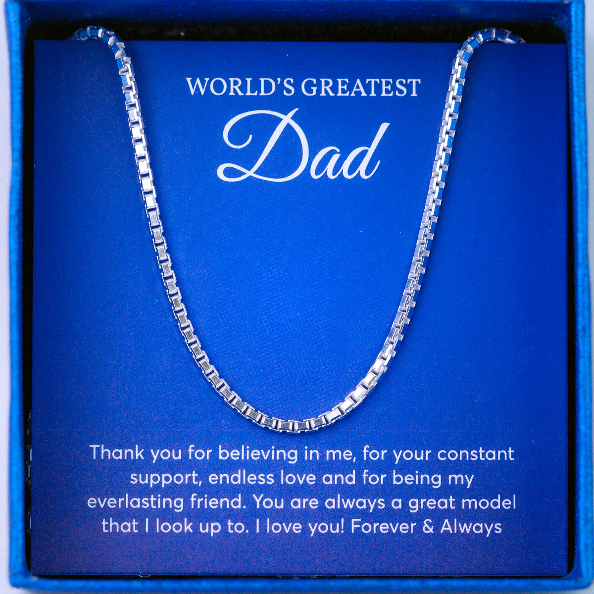 JUELHAUS Silver Necklace Gift for dad S925 Super Soft Noodles Available in 5 Sizes, Easy to Combine and Wear