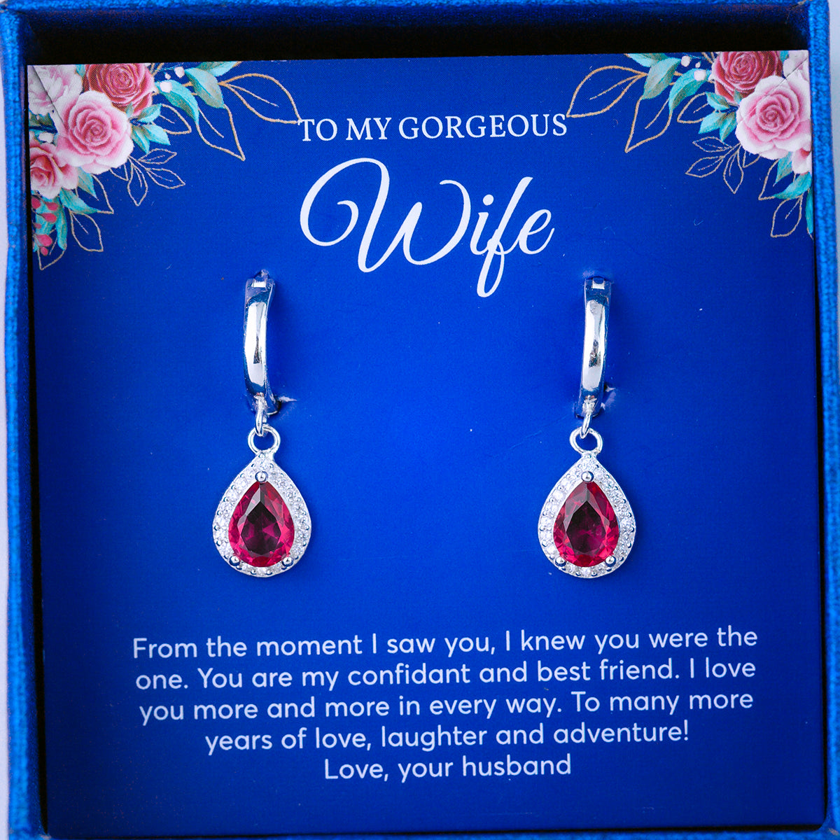 JUELHAUS S925 sterling silver earrings with elegant and luxurious teardrop shape wife gift
