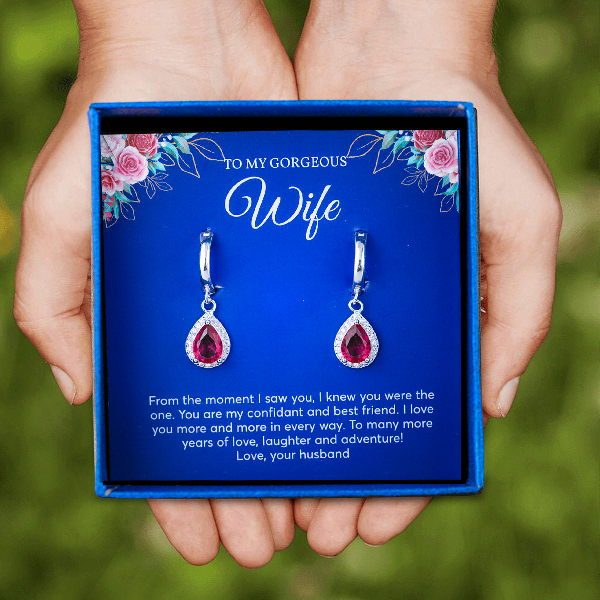 JUELHAUS S925 sterling silver earrings with elegant and luxurious teardrop shape wife gift