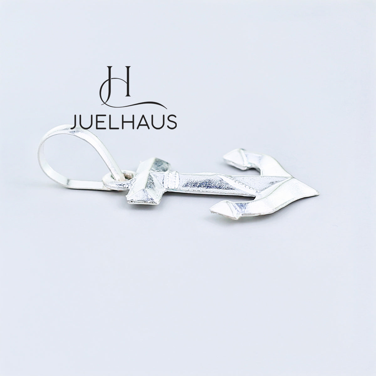 JUELHAUS Anchor-shaped silver pendant in 2 sizes, masculine and stylish